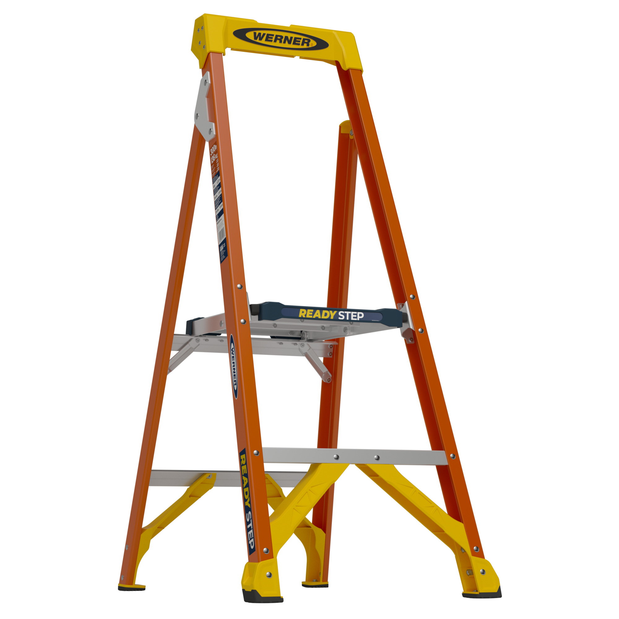 Werner 4ft (8ft 5in Max Safe Reach Height) Type IA READY STEP Ladder, Model RS1A04
